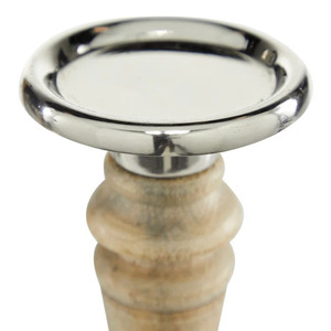 Ensemble de 3 porte-bougies en bois pour la décoration de Noël, de la maison, de mariage, de table, art moderne fait main, tailles personnalisées uniques - Product Image 4