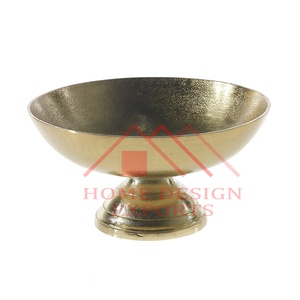 Wedding Decor Golden Pedestal Flower Bowl <b>Vase</b> for Wedding Centerpieces High Quality Metal Compote Flower Bowl Pedestal Base - Product Image 5