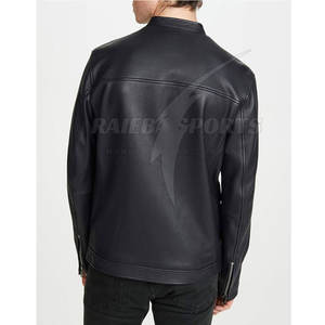 Veste en cuir de vache pour homme Hiver 2026 Grande taille Col montant Écologique Respirante Coupe-vent Style vintage Personnalisable Fabrication usine - Product Image 3
