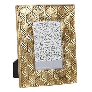 Antique <b>Brass</b> Metal Photo <b>Frame</b> Embossed Floral Pattern Wood Aluminum <b>Frame</b> Resin Wedding Home Office Decor Returns Gift Option - Product Image 1