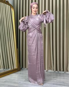 Luxueux Abaya en organza de soie pour adultes Designer spécial vêtements traditionnels musulmans élégant fait à la main robe inspirée de la Turquie - Product Image 3