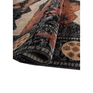 Whispers Desert Beige <b>Brown</b> Hand Knotted <b>Wool</b> Bamboo Silk Rugs Classic Rectangle AKWB-9068 for Home Use Abstract Hallway - Product Image 2