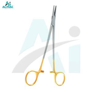 Portaagujas Manual de Acero Inoxidable de Alta Calidad ALMAC para Sutura de Precisión en Cirugías Médicas y Veterinarias, Antideslizante - Product Image 2