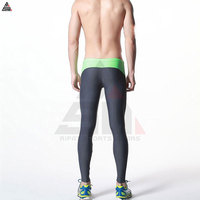 Nuevos Leggings de Compresión Deportivos Personalizados para Hombre, Cintura Elástica, Transpirables, de Secado Rápido, Tejido de Spandex/Nailon para Entrenamiento, Correr, Trotar