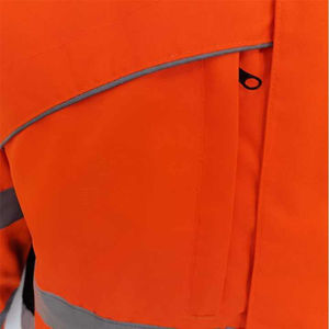 Chaqueta de Seguridad para Hombre, Reflectante, de Alta Visibilidad, con Capucha, Bolsillos de Alta Visibilidad, Cremallera, Impermeable, ANSI Clase 2, Logotipo Personalizado - Product Image 5