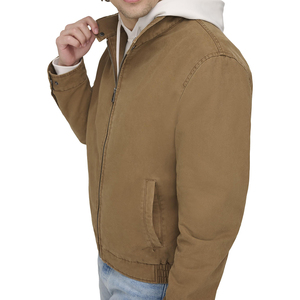 Chaqueta de trabajo para hombre 2025, chaqueta cómoda con forro de algodón resistente personalizada, chaqueta de trabajo con cremallera de lona para hombre - Product Image 6