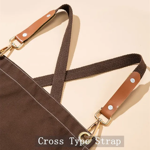 Delantal Ajustable Impresión personalizada Diseño de logotipo Algodón Poliéster Color puro Negro Cocina Comida Hombre Mujer Jardín Babero Chef Cocina - Product Image 4