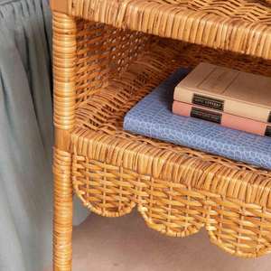 โต๊ะข้างเตียงหวายลายโมเดิร์นพร้อมที่เก็บของสำหรับเฟอร์นิเจอร์บ้านสำหรับห้องนอนหรือห้องนั่งเล่น - Product Image 2