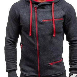 Sweat-shirts d'hiver pour hommes, fermeture éclair, 100% coton, logo et design personnalisés, écologiques, respirants - Product Image 1