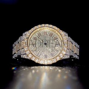 Luxury Men's Hip hop Iced out Moissanite Diamond Baguette <b>Mechanical</b> <b>Watch</b> 925 Sterling Silver Classic <b>Watch</b> - Product Image 6
