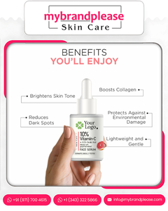 Suero Facial Antioxidante para el Cuidado de la Piel con 10% de Vitamina C y 0.5% de Ácido Ferúlico para Aclarar la Piel - Product Image 5