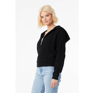 7539มีฮู้ดแบบซิปเต็มสำหรับผู้หญิงเสื้อกันหนาวสไตล์ฮาราจูกุพิมพ์ลายแบบกำหนดเองพร้อมปกผ้าถักสำหรับฤดูใบไม้ร่วง - Product Image 1