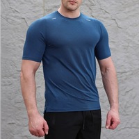 Kaos Olahraga Lari Gym Solid O-neck Bernapas Cepat Kering Ramah Lingkungan Slim Fit Kompresi Unisex