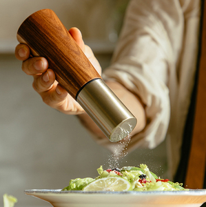 <strong>Christmas</strong> Gift Adjustable Acacia Wood Seasoning Bottle Spice <strong>Shaker</strong> <strong>and</strong> Golden Stainless Steel <strong>Salt</strong> <strong>and</strong> <strong>Pepper</strong> Grinder Mill - Product Image 4
