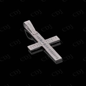 Pendentif Moissanite Hip Hop VVS personnalisé professionnel rond Baguatte Pass plaqué or avec Test de diamant bijoux personnalisés - Product Image 1