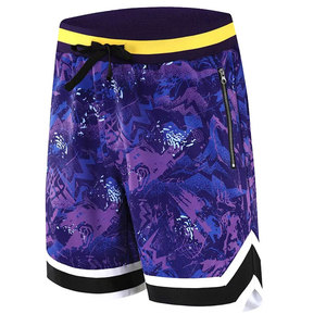 Ropa Deportiva, Conjuntos de Pantalones Cortos de Baloncesto Vintage para Hombre, 100% Poliéster, Logotipo Impreso Personalizado, Secado Rápido, Transpirable, Verano - Product Image 2
