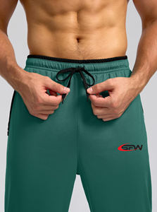 Pantalones informales ajustados de poliéster 100% para hombre con cintura elástica y múltiples bolsillos para ropa de trabajo diaria e informal elegante - Product Image 5