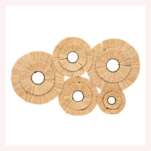 2025 elegante tejido de ratán y arte de pared de Metal decoración hecha a mano única para la vida costera de lujo - Product Image 4