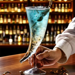 Copa de cóctel transparente con forma de luna creativa, gran capacidad, cuerno, cóctel, Martini, copas de vino, copa de jugo para fiesta de <span class=keywords><strong>Bar</strong></span> <span class=keywords><strong>Manhattan</strong></span> - Product Image 5
