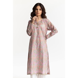 IUSTK-262 Blusa Túnica de Verano Tejida con Cuello en V, Estampado Dorado Discreto y Transpirable para Mujer - Product Image 2