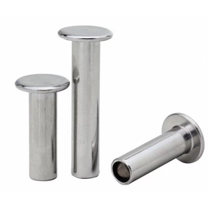 Rivet semi-tubulaire à tête dôme en acier inoxydable DIN 7340, grade 4, poli - Product Image 1