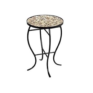 Mesa de centro lateral de mármol y metal de diseño maravilloso con mesa central de forma redonda de alta calidad en la India - Product Image 1