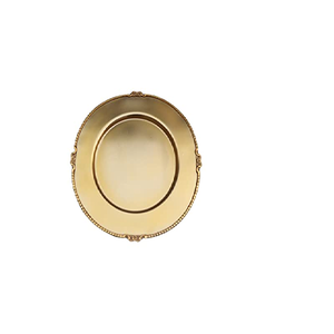 Vente en gros de plaque de présentation en laiton de luxe de 13 pouces décoration de table noire avec poignée en acier mariage Ins Style plat paquet de 10 pièces - Product Image 4