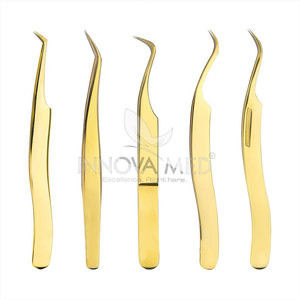 Pinzas Profesionales de Acero Inoxidable para Extensión de Pestañas, Pinzas de Precisión para Aislamiento y Volumen para Artistas de Pestañas - Product Image 1