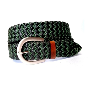 Ceinture en cuir tressé, design fait main, ceinture en cuir bicolore, look attrayant, ceintures en cuir pour hommes - Product Image 4