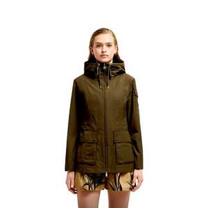 Veste imperméable en sergé de coton avec capuche pour femme - Product Image 5