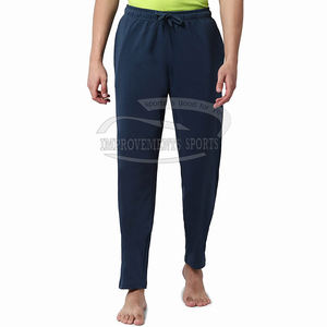 กางเกงกีฬาลำลองเอวสูงเข้ารูปสำหรับผู้ชายเอวสูงผ้าคอตตอนยืดผ้าโพลีเอสเตอร์น้ำหนักเบาดีไซน์เรียบตามสั่ง - Product Image 1