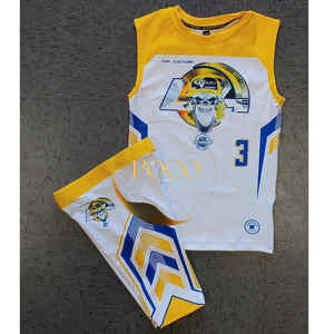 Personalizado nombre del equipo y número de impresión por sublimación 7V7 7 en 7 uniformes de fútbol en Nuevo diseño de alta calidad 7on7 uniforme - Product Image 6