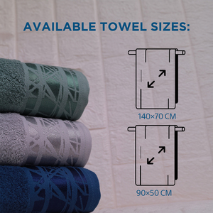 Super Absorbent Bath <b>Towel</b> Made of 100% Egyptian Cotton, Dark <b>Blue</b>, 140x70 cm Luxury All-Season - Product Image 5