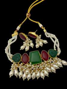 คอลเลกชันสร้อยคอโชกเกอร์ชุบทองจากดีไซเนอร์อินเดียสำหรับเด็กผู้หญิงและผู้หญิงชุดเครื่องประดับงานปาร์ตี้ของโรงงานอินเดีย - Product Image 4