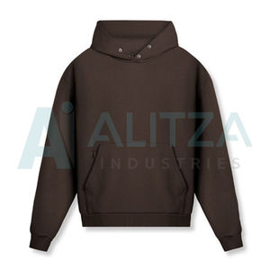 เสื้อฮู้ดผู้ชายผ้าฟลีซเนื้อหนัก 100% ผ้าฝ้าย แบบสั่งทำพิเศษ สำหรับฤดูหนาว  แบบเรียบ  บุซับใน  พิมพ์ลายดิจิทัล  ย้อมสีพื้น  ทรงหลวม - Product Image 6