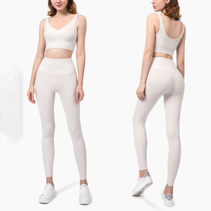 Ropa Deportiva Femenina Personalizada, Conjuntos de Yoga de Alta Calidad en Spandex/Nylon con Patrón Sólido, Antibacterianos, Logotipo Personalizado, Precio Bajo, OEM - Product Image 3