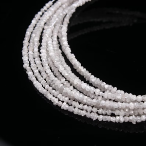 Natürliche ungeschnittene weiße rohe Diamant perlen Konflikt freie Diamanten Stränge für die Schmuck herstellung 2-2,5mm Großhandel kostbare Diamanten Perle