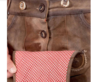 Women's Original Lederhosen German Octoberfest Bavarian <b>Hotpants</b> Shorts Customized Embroidery Authentic <b>Leather</b> Lederhosen - Product Image 3