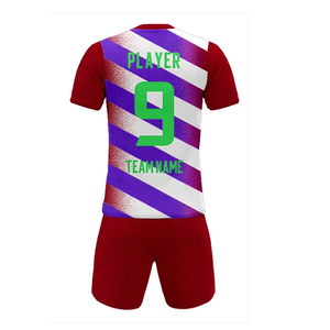Maillots de football haute France pour adultes saison d'été vêtements de sport de plein air séchage rapide 100% ensemble d'entraînement à manches courtes à Sublimation complète - Product Image 3