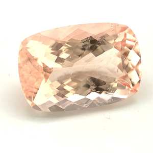 100% naturel pêche Morganite coussin forme non traitée brésil lâche pierre précieuse coussin forme portugais coupe pierre précieuse OEM - Product Image 1