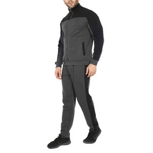 Chándal liso de algodón 100% más vendido, chándal para hombre, trajes de jogging baratos para hombre, chándal ajustado con cremallera para correr para hombre - Product Image 3