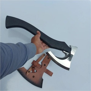 Hacha vikinga de acero al carbono de Damasco para acampar al aire libre Fábrica de cubiertos OEM ODM personalizada al por mayor - Product Image 5