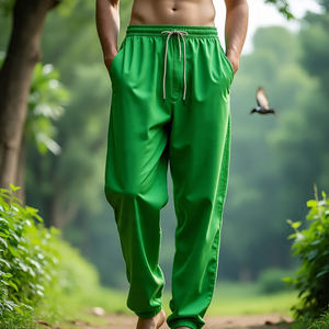 Streetwear d'été 100% coton pantalon pyjama hommes Streetwear Jogging athlétique été pantalon pyjama hommes - Product Image 4