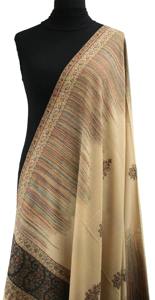 ผ้าคลุมไหล่ผู้หญิงแบบหรูหรา ผ้าพัชมีนา ลายปักด้าย สำหรับฤดูหนาว ผ้าขนสัตว์เนื้อแน่น ระบายอากาศได้ดี - Product Image 3