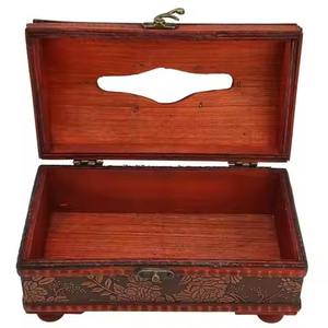 กล่องทิชชู่ไม้สี่เหลี่ยมพร้อมพิมพ์สติกเกอร์สำหรับวางบนโต๊ะในโรงแรมร้านอาหาร - Product Image 6