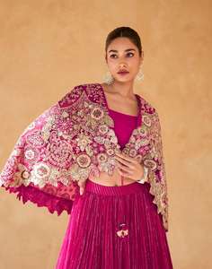Nuevo 2025 último diseñador Bollywood diseño Premium Chinon seda con bordado trabajo Lehenga Choli compras en línea - Product Image 3