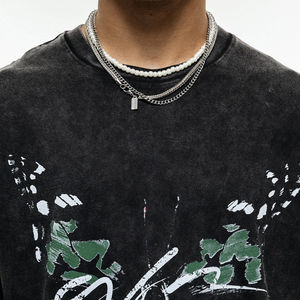 T-shirt pour homme en coton 100% tricoté de haute qualité, personnalisé OEM 2025, avec impression de logo personnalisé, séchage rapide et respirant - Product Image 2