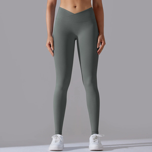 Femmes taille haute Scrunch bout à bout sans couture Gym Fitness Yoga Leggings personnalisé haute qualité chaud hiver pantalon tissu soie - Product Image 4