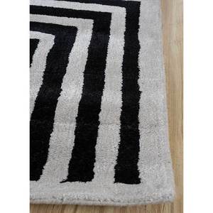 Tapis géométrique gris et noir Adrift, tufté à la main en laine et viscose, épaisseur 10 mm, motif abstrait rayé rectangulaire pour la maison et le couloir, modèle Tnq-22 - Product Image 4