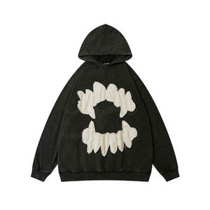 Nueva Sudadera con Capucha Ajustada y Estampado en Relieve, Diseño Personalizado OEM, Secado Rápido, Transpirable, Estilo Urbano para Invierno, Tinte Liso - Product Image 1